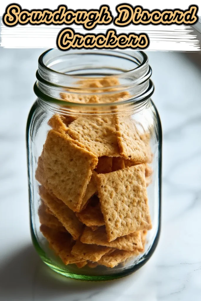 sourdough discard crackers recipe Pinterest