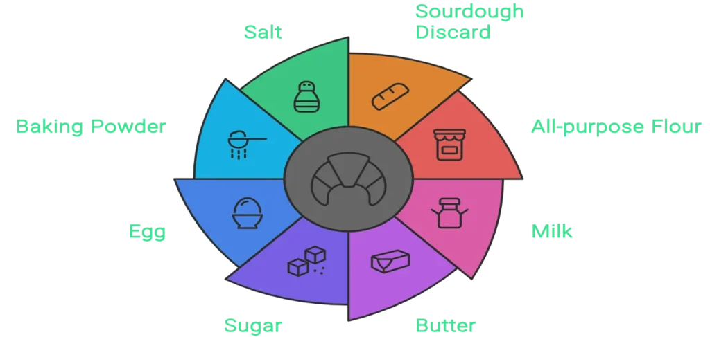 Ingredients Needed for Sourdough Discard Pancakes