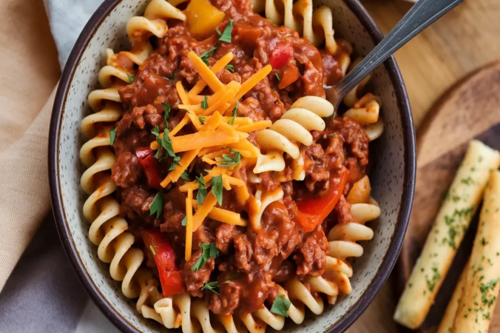 One Pot Sloppy Joe Pasta