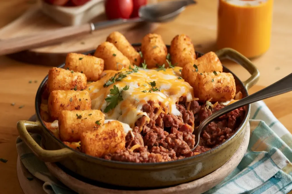 Sloppy Joe Tater Tot Casserole