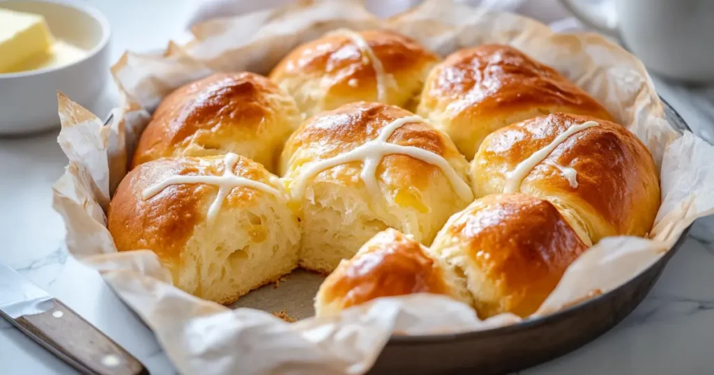 Vegan Sourdough Hot Cross Buns