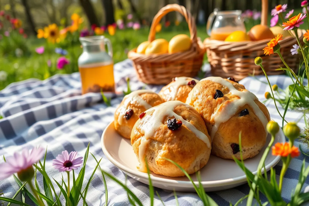 Vegan Sourdough Hot Cross Buns