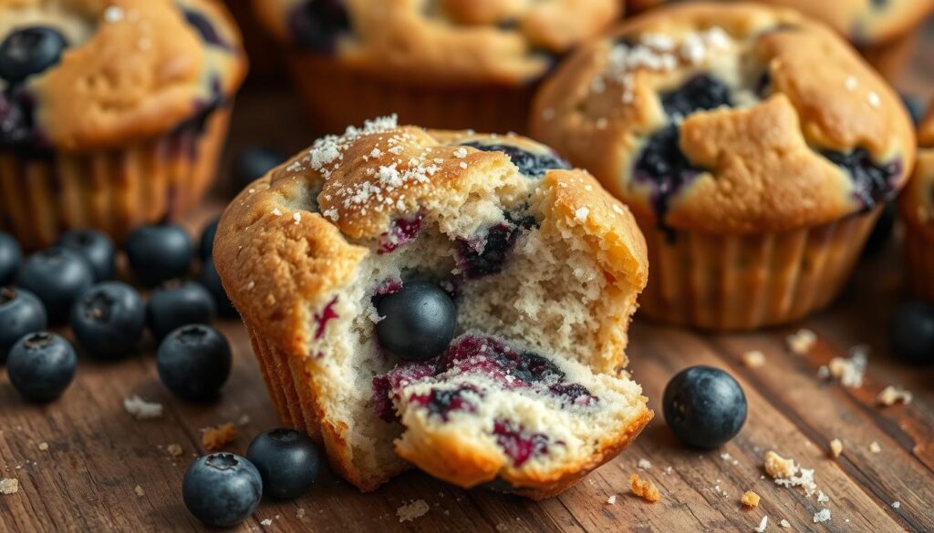 Blueberry Sourdough Muffins