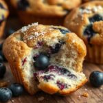 Blueberry Sourdough Muffins