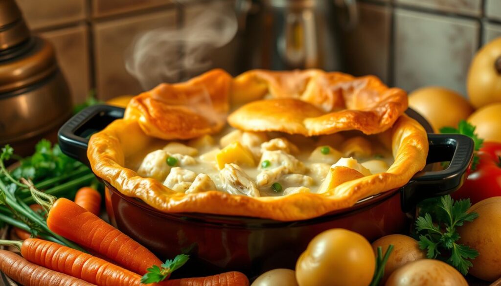 Crock pot chicken pot pie