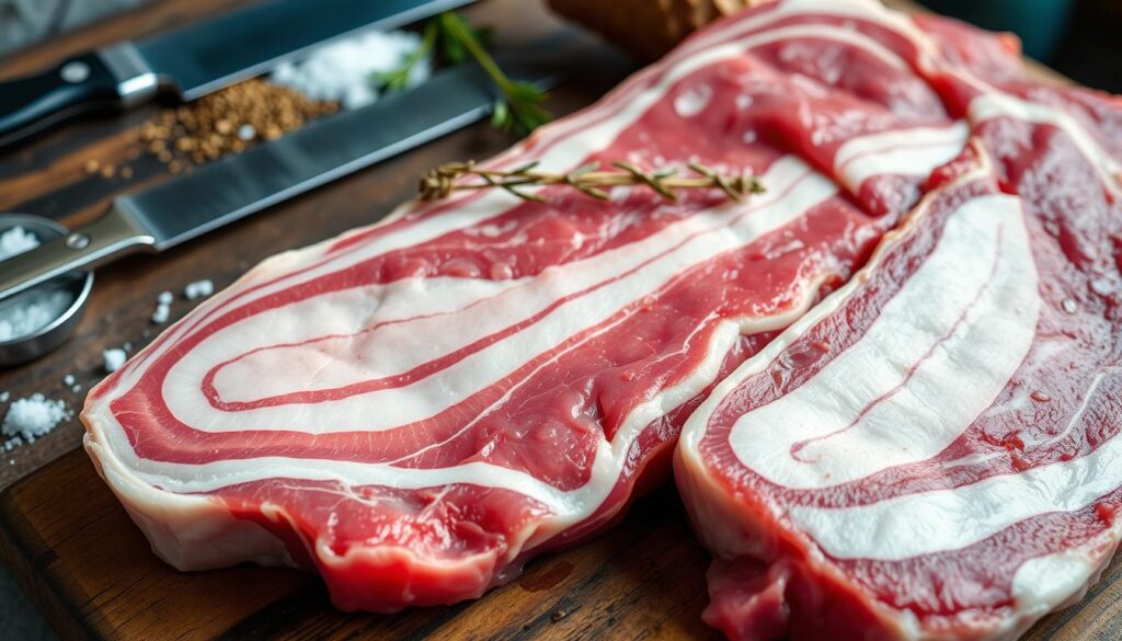 Selecting quality pork belly