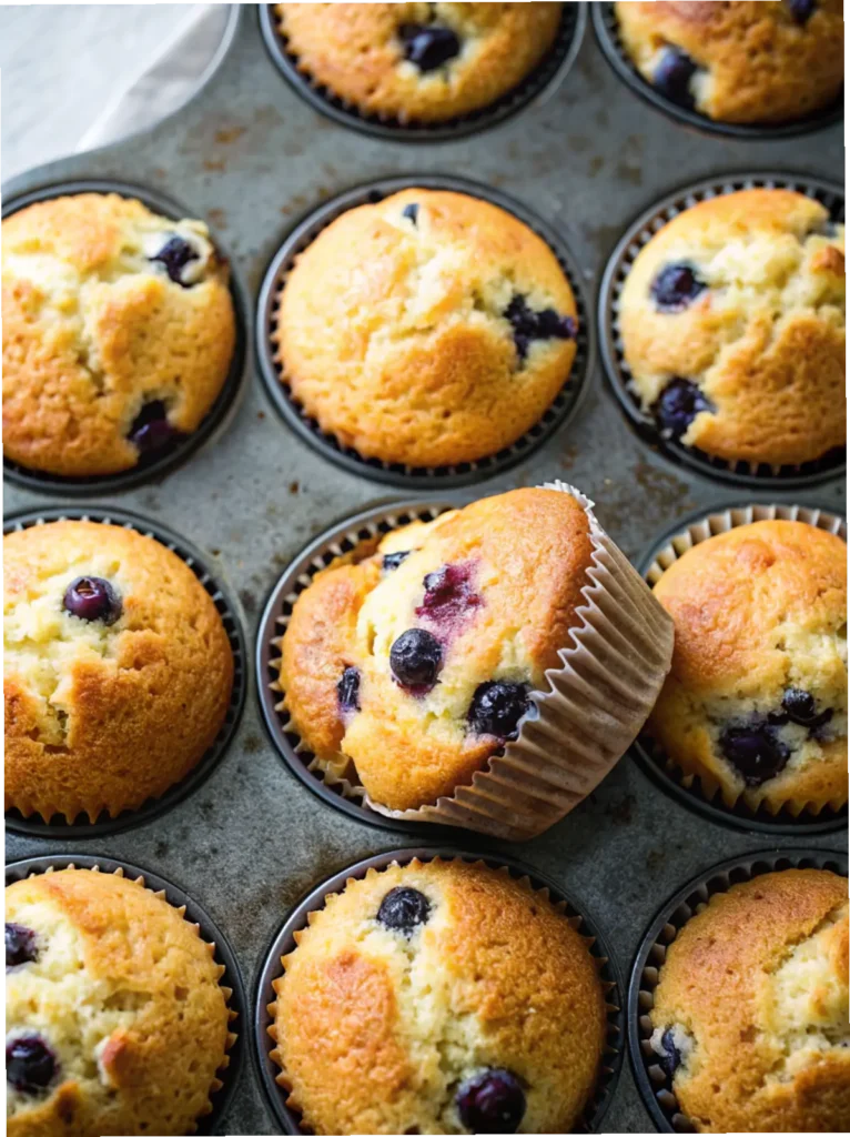 Sourdough Blueberry Muffins