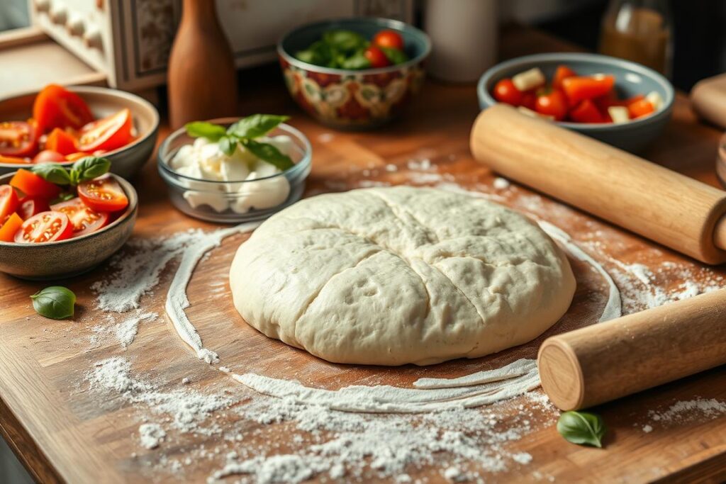 baking sourdough pizza