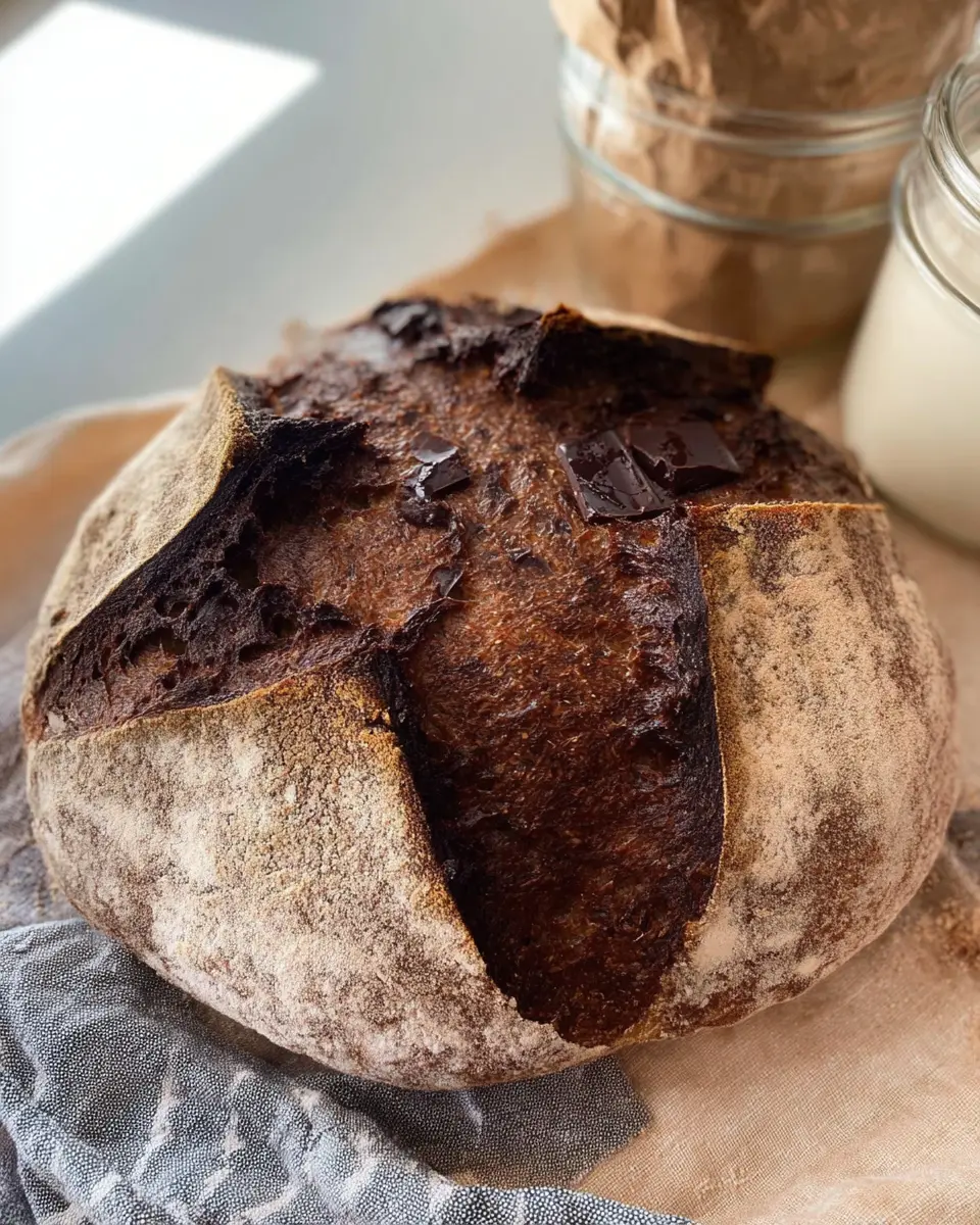 Chocolate Sourdough Bread With Rich Cocoa