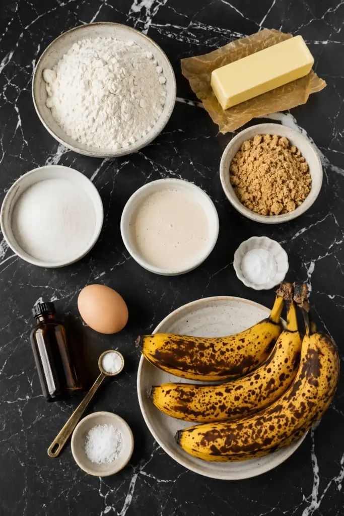 Sourdough Banana Muffins recipe ingredients
