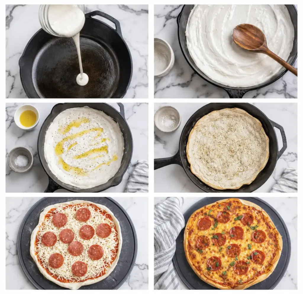 sourdough discard pizza crust step-by-step recipe