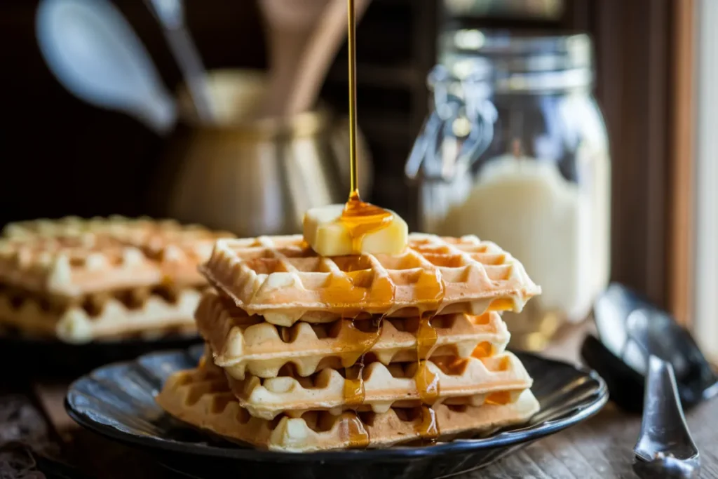 sourdough discard waffles