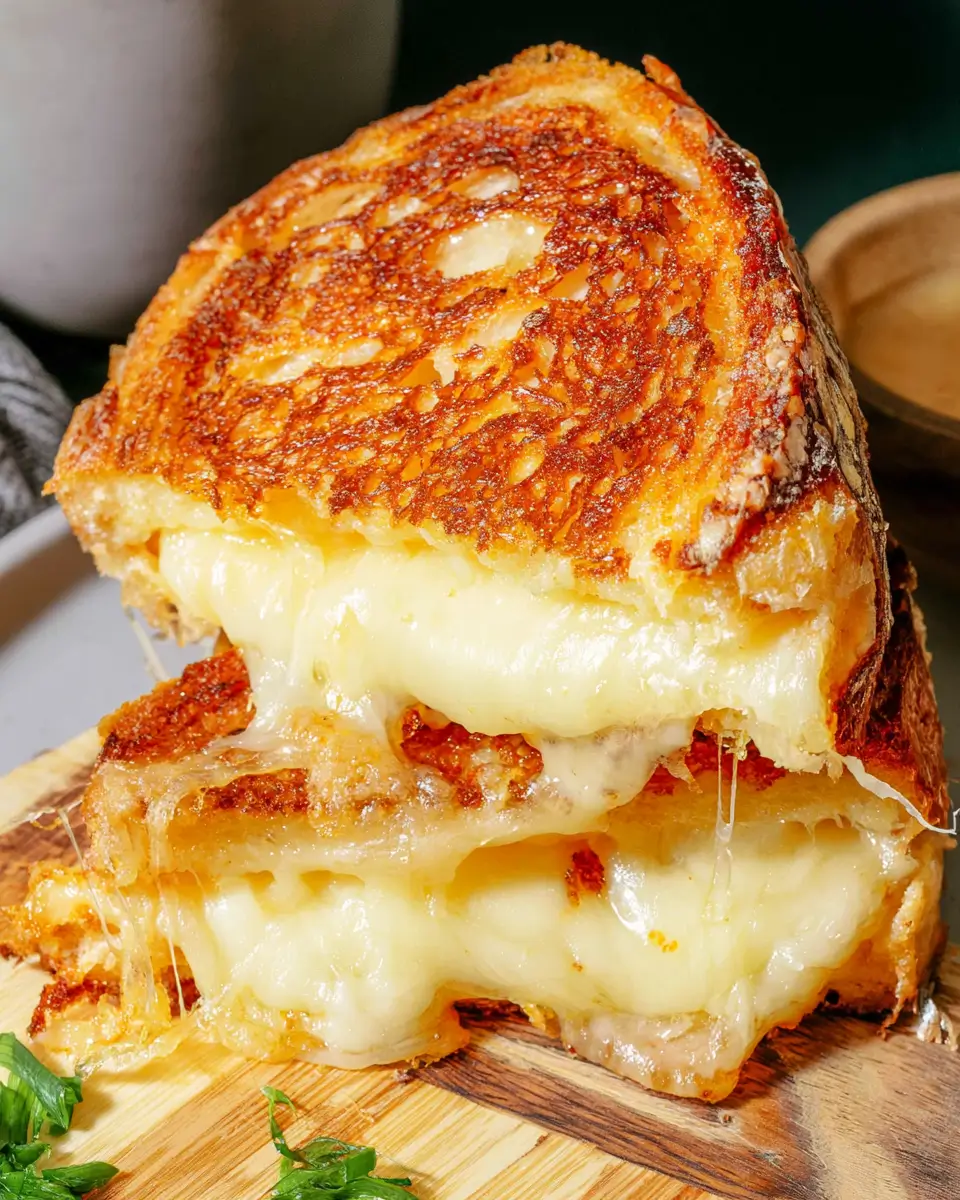 Sourdough Grilled Cheese with Cheddar and Gruyère