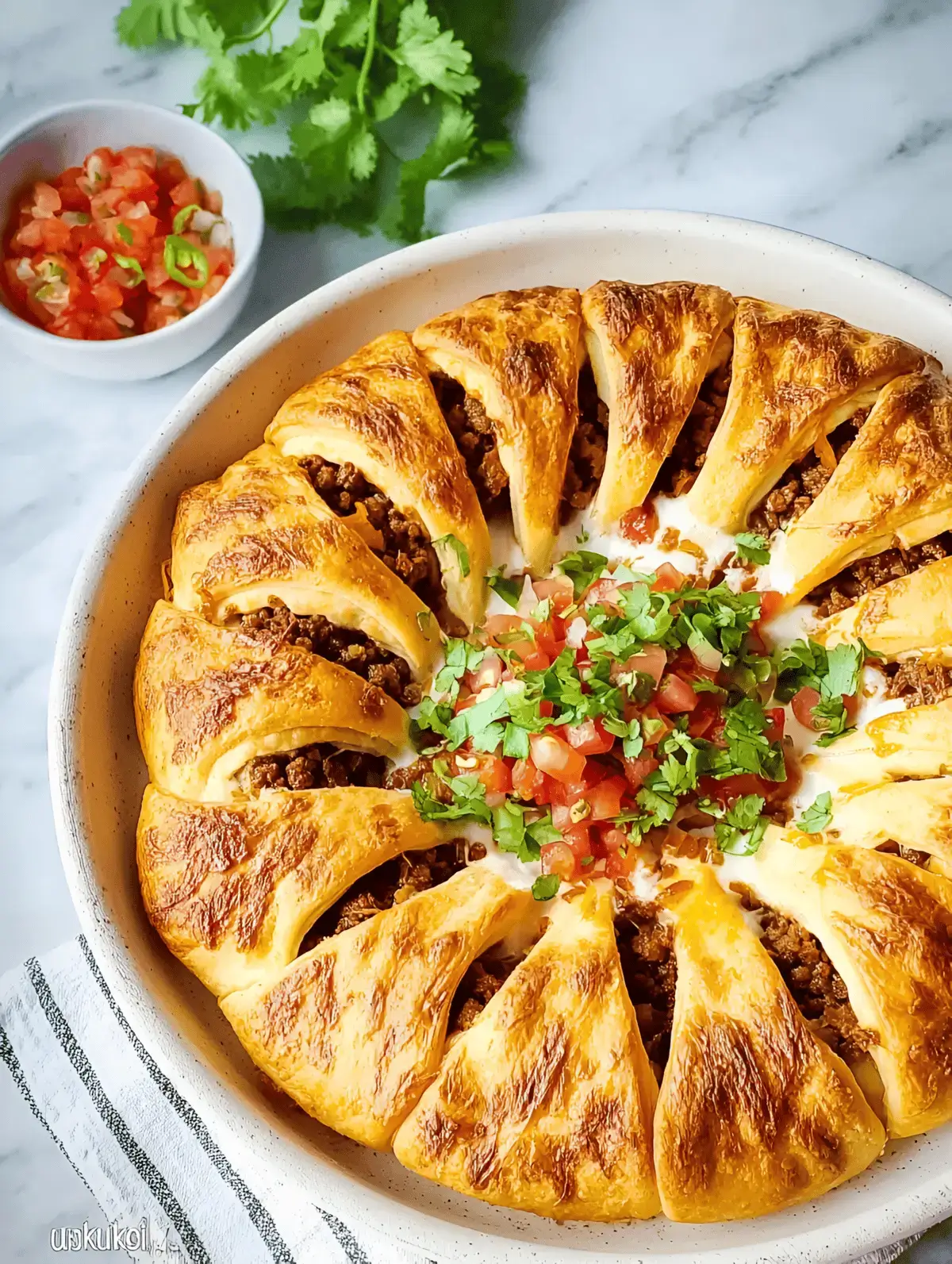 Easy Taco Ring Recipe with Crescent Rolls