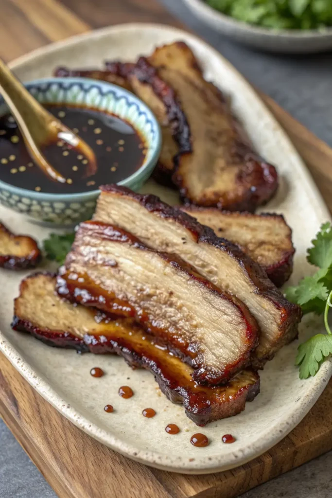Sliced Pork Belly with Hoisin BBQ Sauce