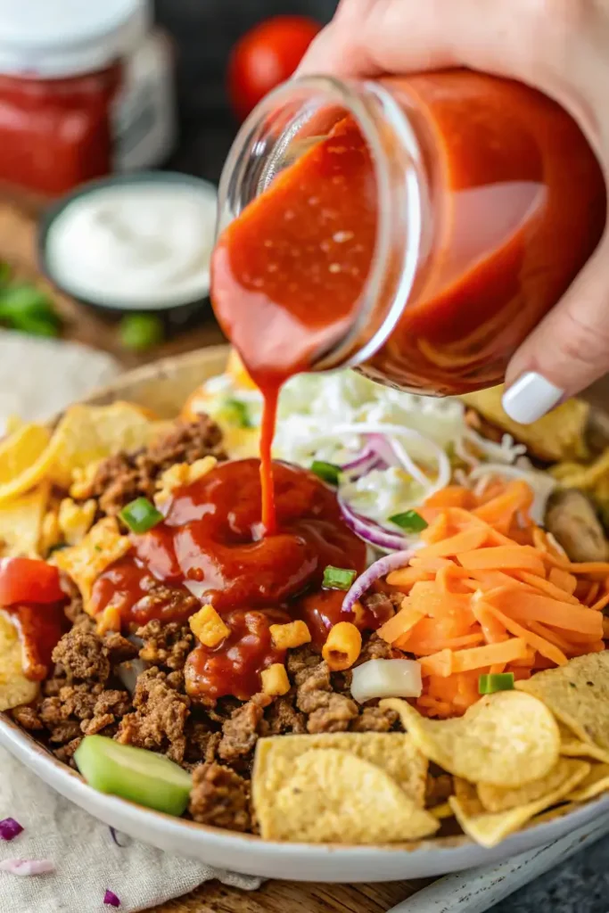 This easy Frito Taco Salad is crunchy, hearty, and deliciously gluten-free