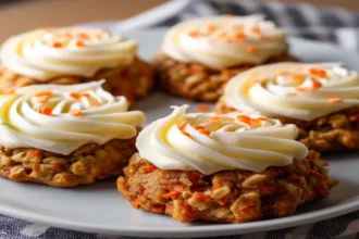 Carrot Cake Cookies with Cream Cheese Frosting