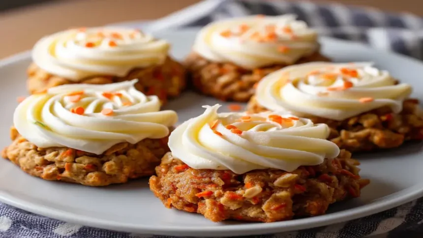 Carrot Cake Cookies with Cream Cheese Frosting