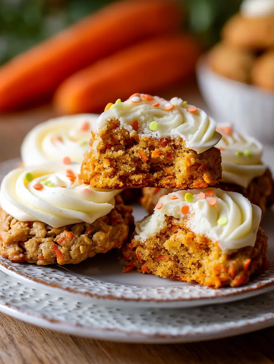 Easy Carrot Cake Cookies with Cream Cheese Frosting