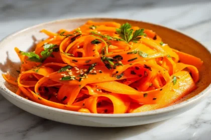 Crunchy and Refreshing Raw Carrot Salad Gluten-Free, Vegan)