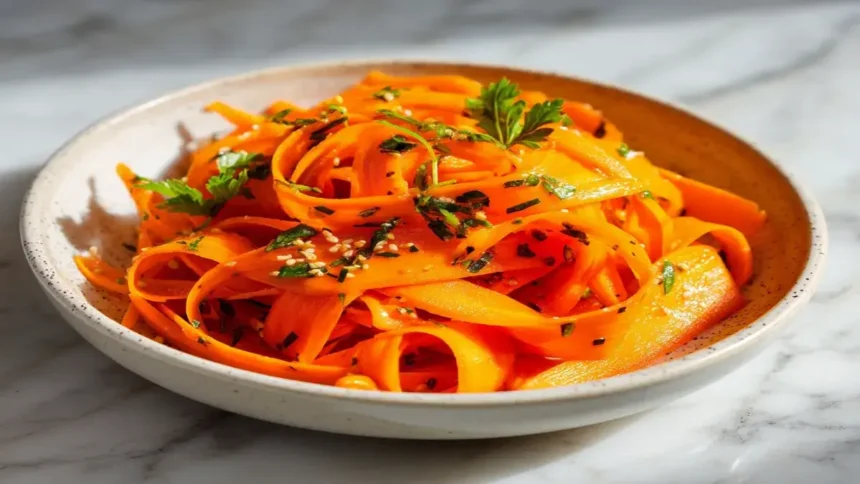 Crunchy and Refreshing Raw Carrot Salad Gluten-Free, Vegan)